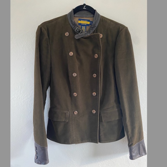 Ralph Lauren Rugby Military style Jacket Leather Trimmed Size 6 - Picture 1 of 10